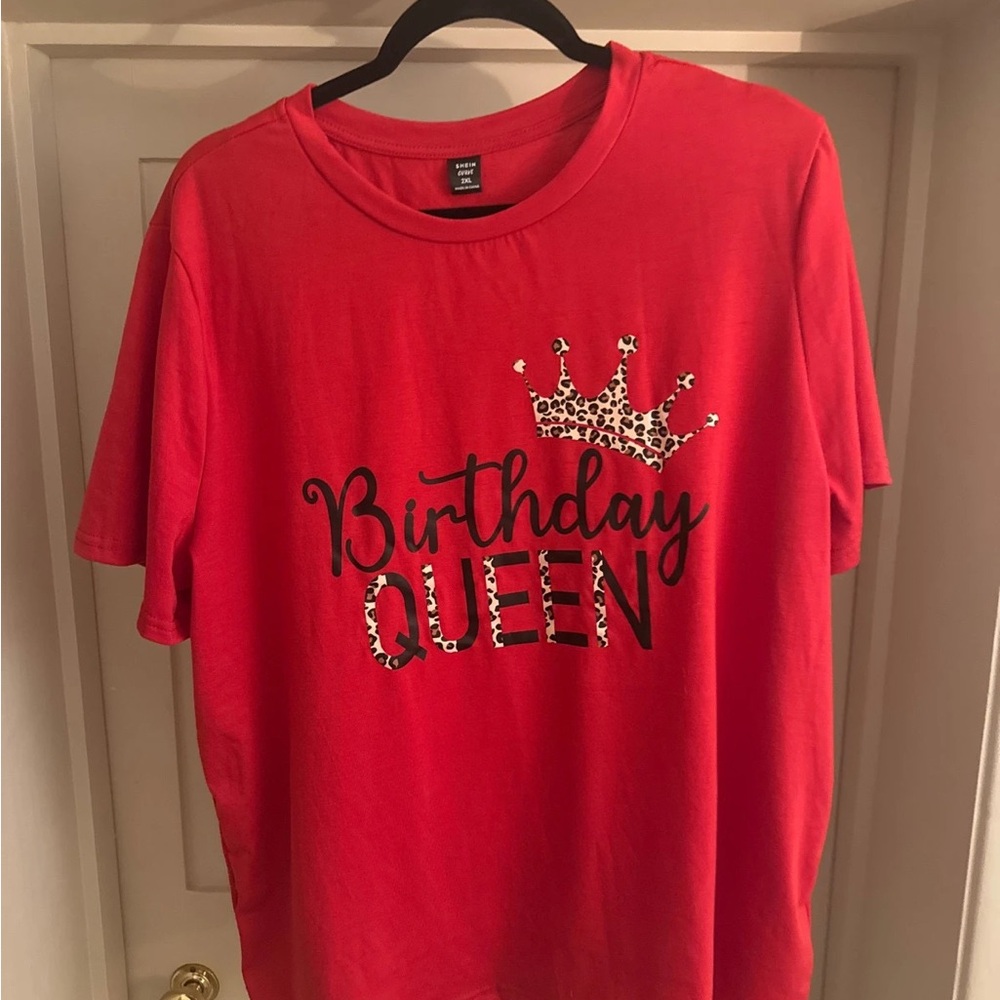 Red Birthday Queen Kids T-Shirt